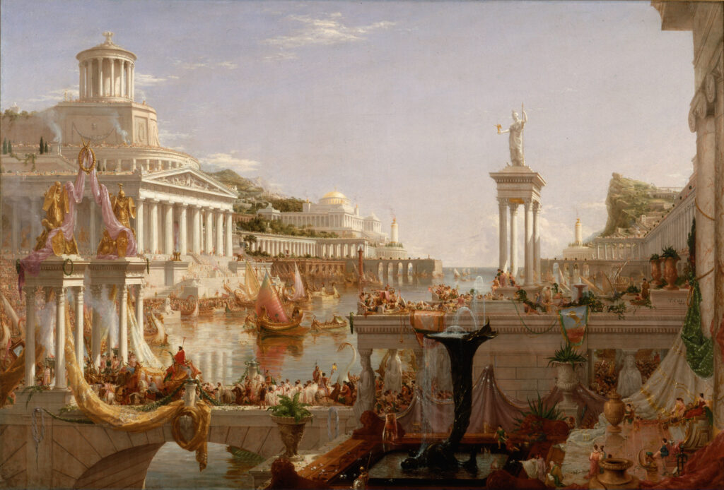 Painting by Thomas Cole, The Consummation of Empire (1836)